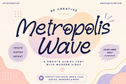 Metropolis Wave, a Handwritten Font by Wow Magic (Thumbnail 1 of 4)