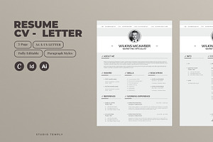 Clean Resume CV, a Resume Template by Studio Temply