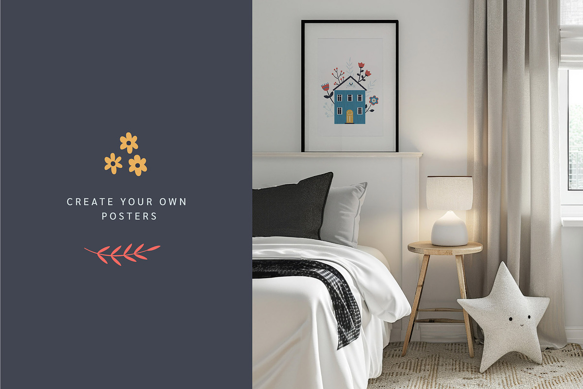 Scandi houses vector collection, a Decorative Illustration by vanloveart (Photo 3 of 9)