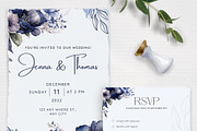 Wedding Template Bundle Indigo Blue, a Stationery Template by MarryMeMoments (Thumbnail 7 of 8)
