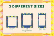 Riso print colorful photo frame set, a Decorative Illustration by studiomisprint (Thumbnail 4 of 7)