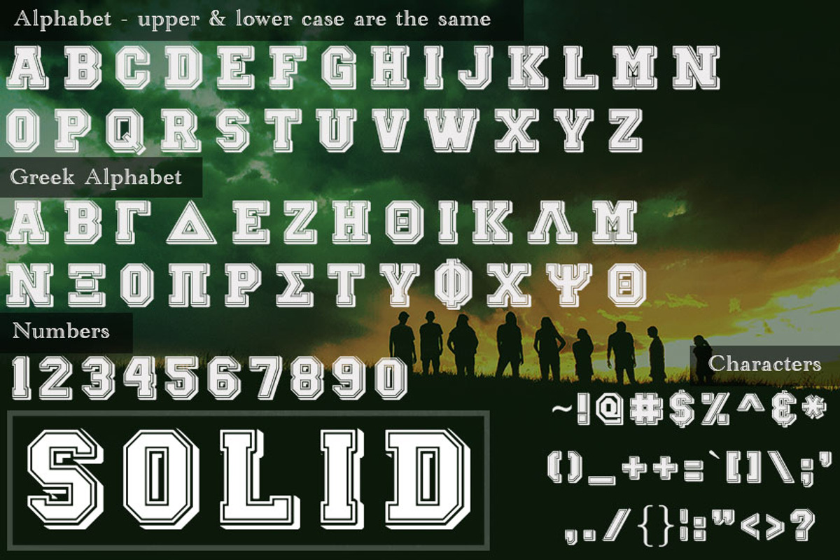 Brotherhood Greek Font Set preview 2