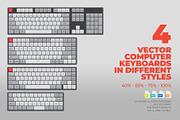 Modern Mechanical Keyboard, an Object Graphic by bnrcreativelab (Thumbnail 1 of 5)