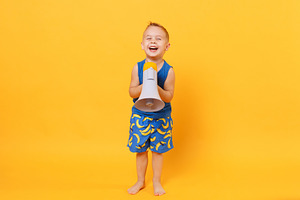 Kid boy 34 years old in blue beach containing emotions, little, and enjoy