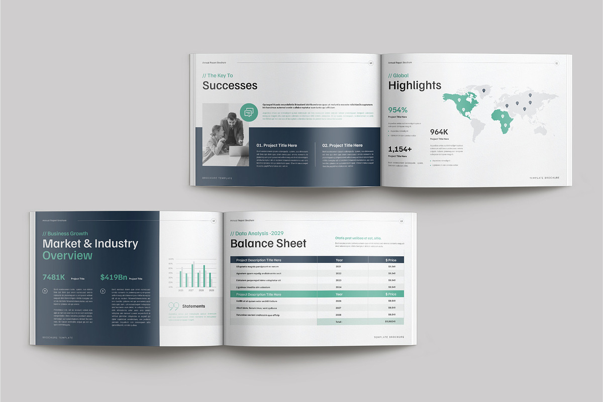Annual Report Landscape Template, a Brochure Template by Cleffon_Graphic_Studio (Photo 4 of 8)