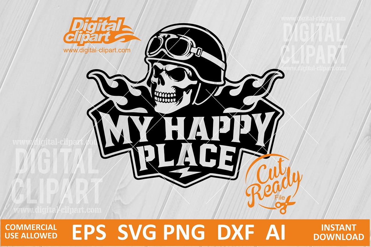 My Happy Place Vector SVG, an Object Illustration by Digital-Clipart