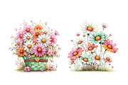 Whimsical daisy flower Clipart Bun, an Illustration by Designworld (Thumbnail 3 of 6)