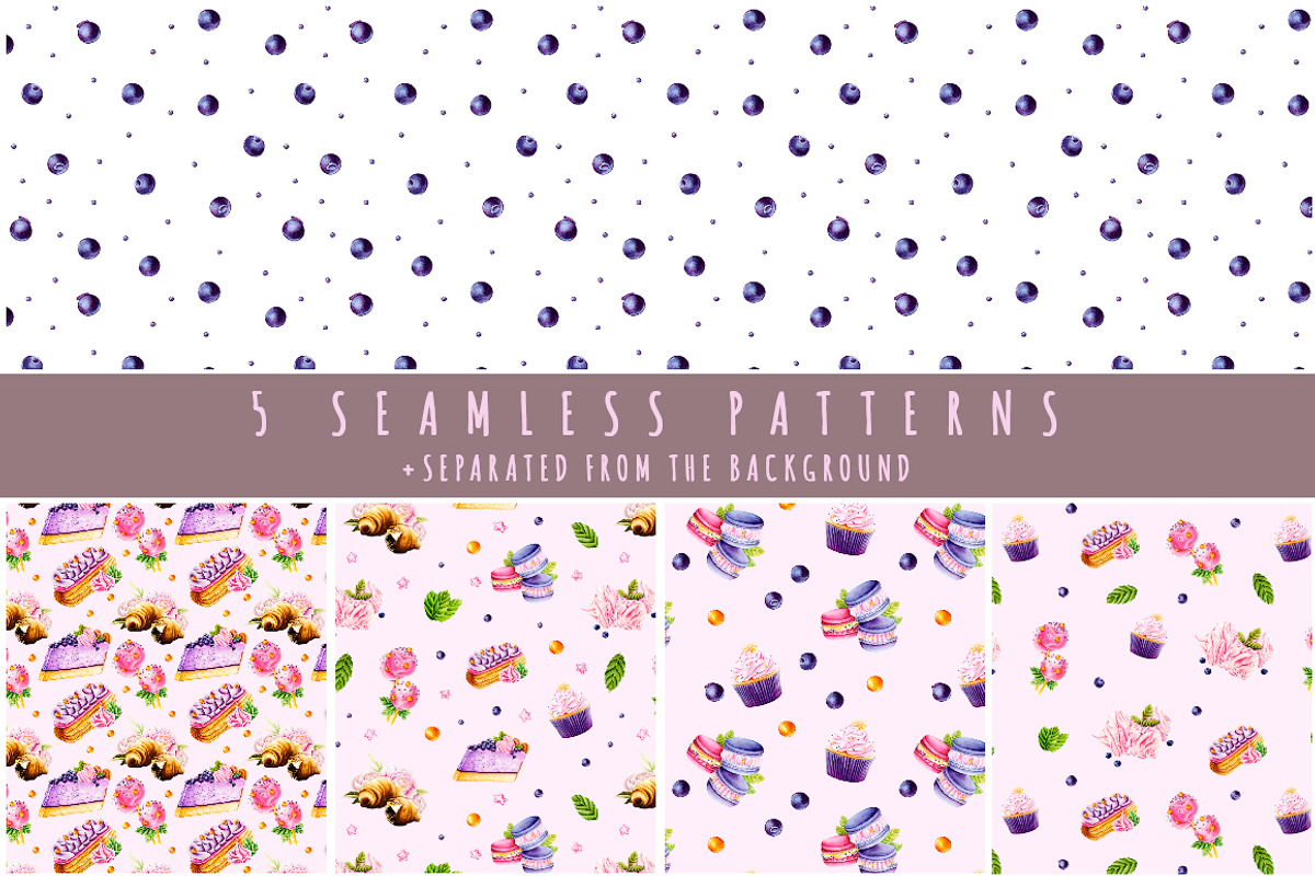 Sweet watercolor clipart (18 items), a Decorative Illustration by Integrity_store (Photo 4 of 7)