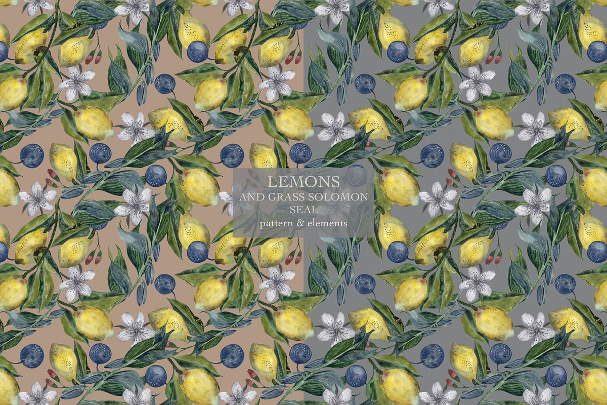 Lemons and grass Solomon seal, an Illustration by PASHKOVA (Photo 22 of 22)