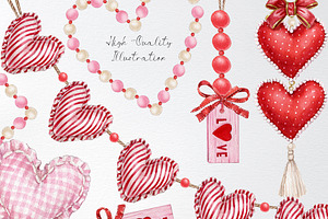 Watercolor Valentine's Heart Clipart