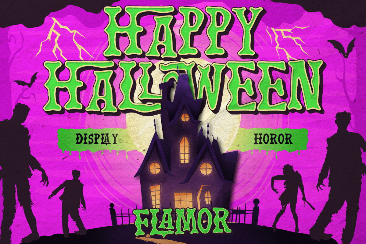 Flamor - Spooky Halloween Font, a Handwritten Font by Artisan Themes (Photo 11 of 11)