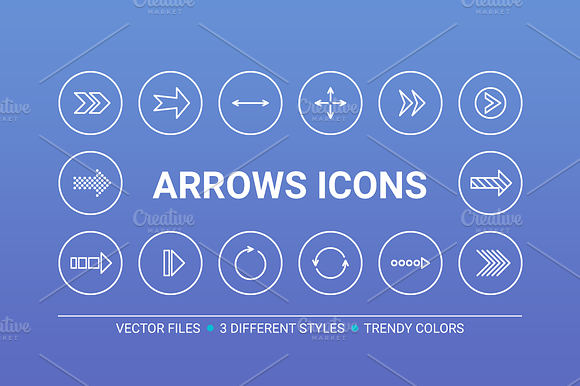 Circle arrows icons preview 6