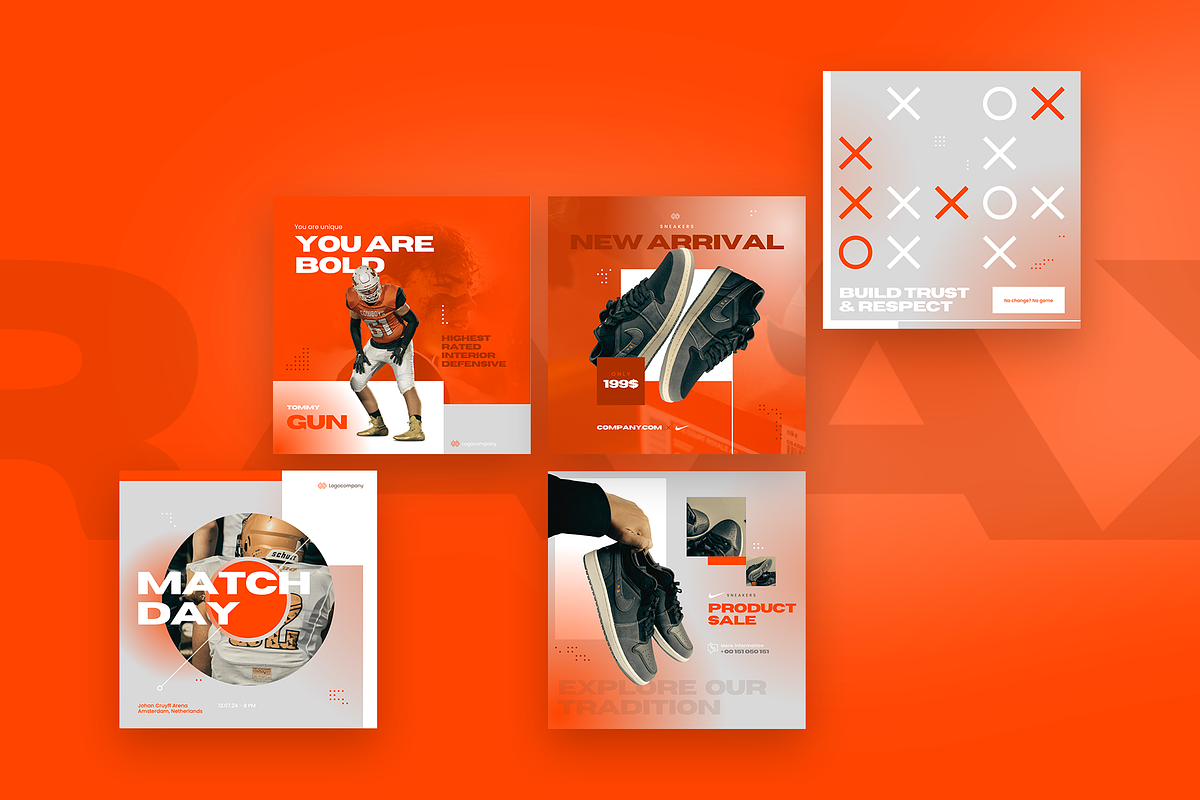 Oraax | Sport Template, a Social Media Template by Ceaso Store (Photo 4 of 7)