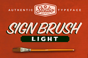 Sign Brush Light | Display Type, a Script Font by StudioWorks (Thumbnail 1 of 8)
