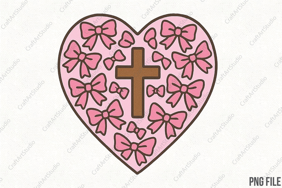 Jesus Valentine Coquette PNG, an Illustration by CraftArtStudio (Photo 1 of 4)