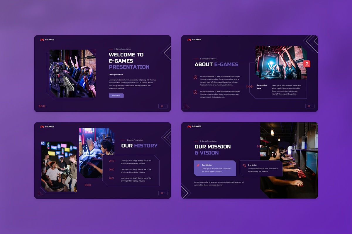 E-Games - Esports Gaming Powerpoint, a Presentation Template by SquidPixey (Photo 4 of 7)