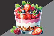 Watercolor Healthy Fruit Bowls, an Illustration by Black Bird Studio (Thumbnail 6 of 6)