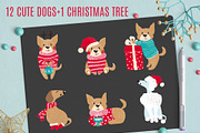 Cute Dogs for Christmas and New Year, a Decorative Illustration by MalniArt (Thumbnail 3 of 7)