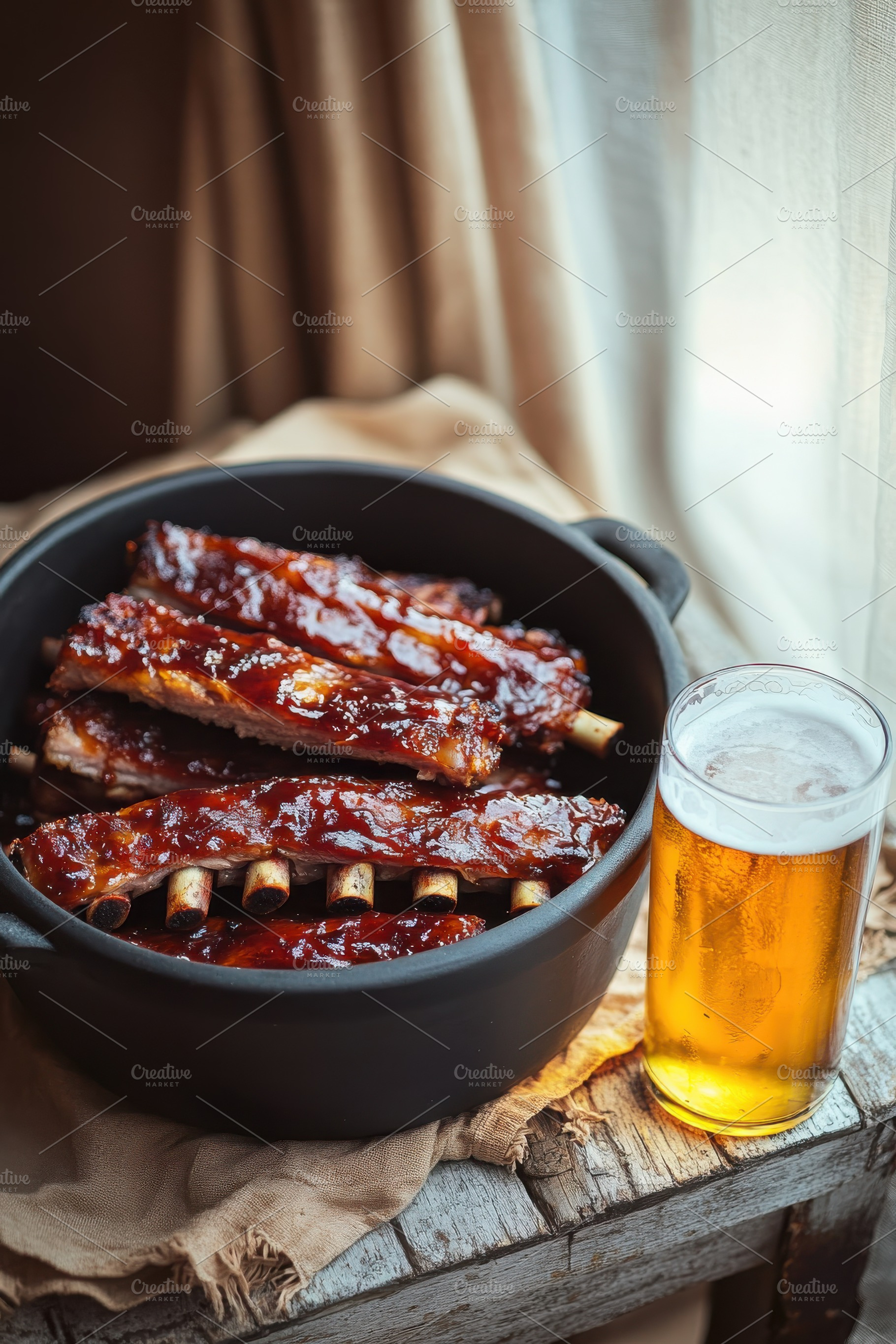 Pork Ribs Slow-Cooked in a Clay Pot, a Food & Drink Photo by Virgo Studio
