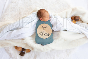 Jersey Blanket Wood Stat Sign Mockup