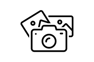 Photograph image black icon, an Outline Icon by Creative priyanka