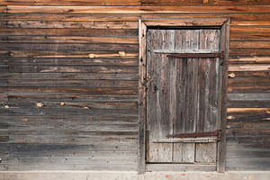 Front view: old rustic wooden wall