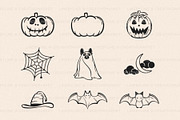 Halloween Vector Icon Set, a Seasonal Illustration by LineByLine (Thumbnail 1 of 2)