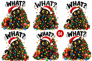 Funny Black Cat Christmas PNG, a Work Illustration by SinaCreation (Thumbnail 1 of 6)