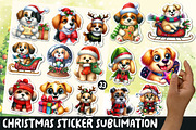 Christmas Dog Sticker Sublimation, an Illustration by OK Design (Thumbnail 1 of 5)
