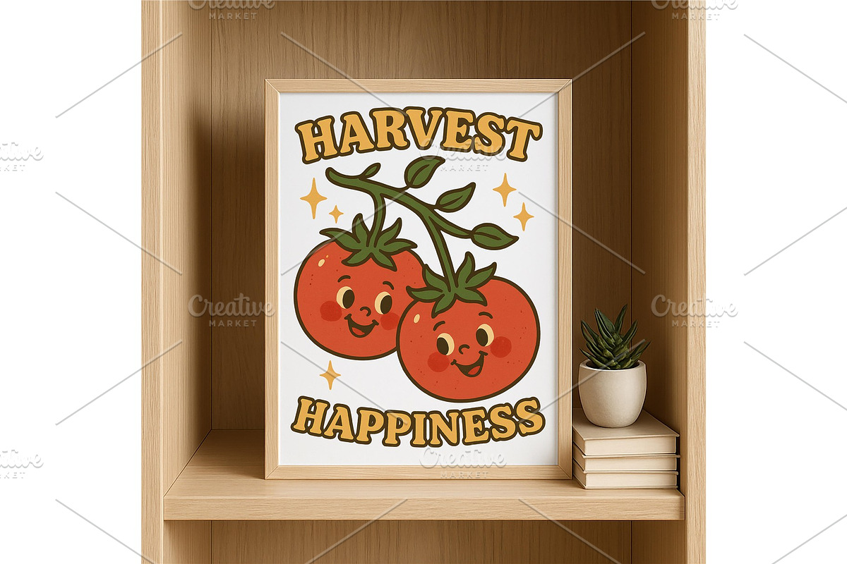 Harvest Happiness Wall Art Tomato, a Background Graphic by LaseredNinja (Photo 3 of 7)