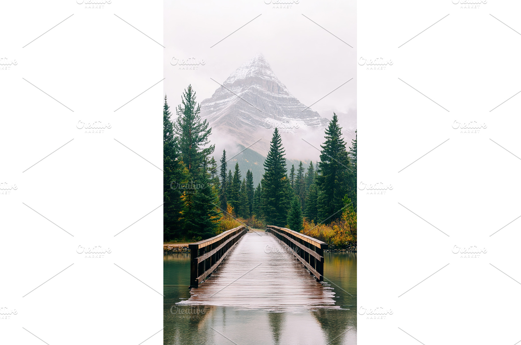 Mountain Overlook flooded Wooden, a Nature Photo by Lermont51