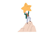 People achieving goals concept set, a Person Illustration by Good Studio (Thumbnail 2 of 7)