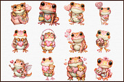 Whimsical Valentine Frog Clip-art, an Illustration by Sublimation Artist (Thumbnail 3 of 6)