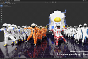 Low Poly Astronauts, a Characters & Person 3D Model by Studio Ochi (Thumbnail 4 of 11)