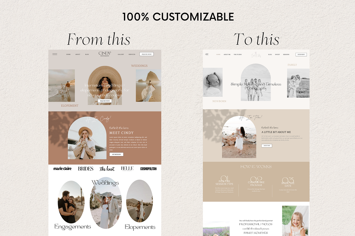 Cindy - Boho Showit Website Template, a Wix Template by Studio Zash (Photo 7 of 10)