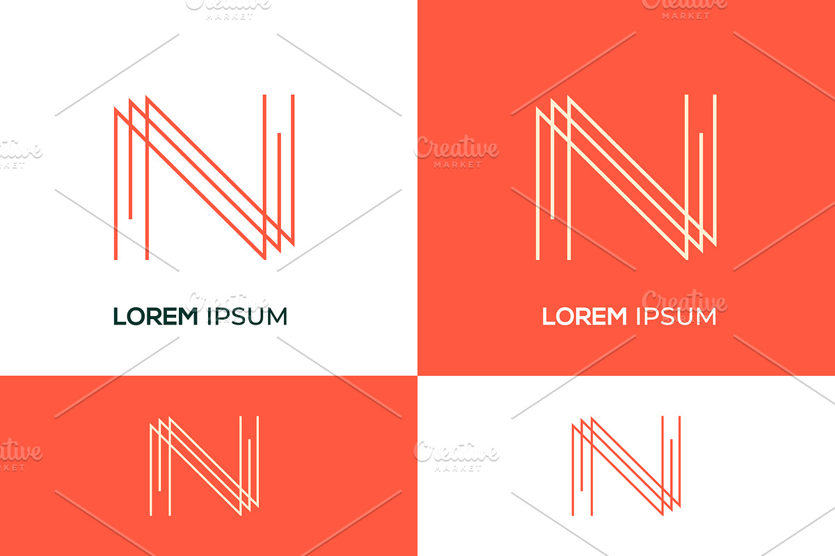 Monogram icon logo N, a Branding & Logo Template by idesign_4u