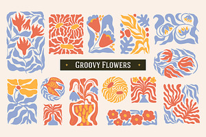 14 Retro Groovy Flowers