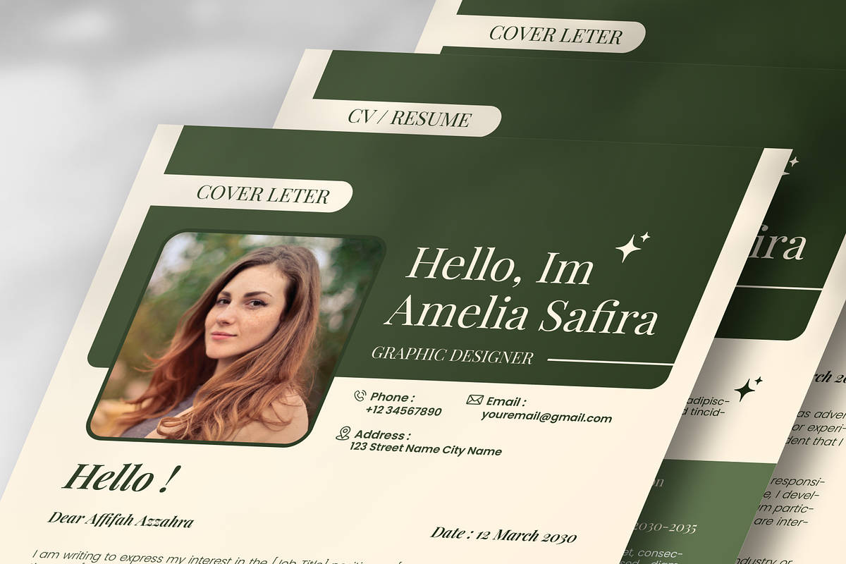 Creative Resume & Cover Letter, a Resume Template by SquidPixey (Photo 4 of 6)