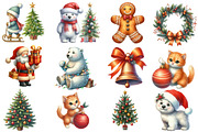 Retro Christmas Clipart, an Illustration by Designworld (Thumbnail 3 of 4)