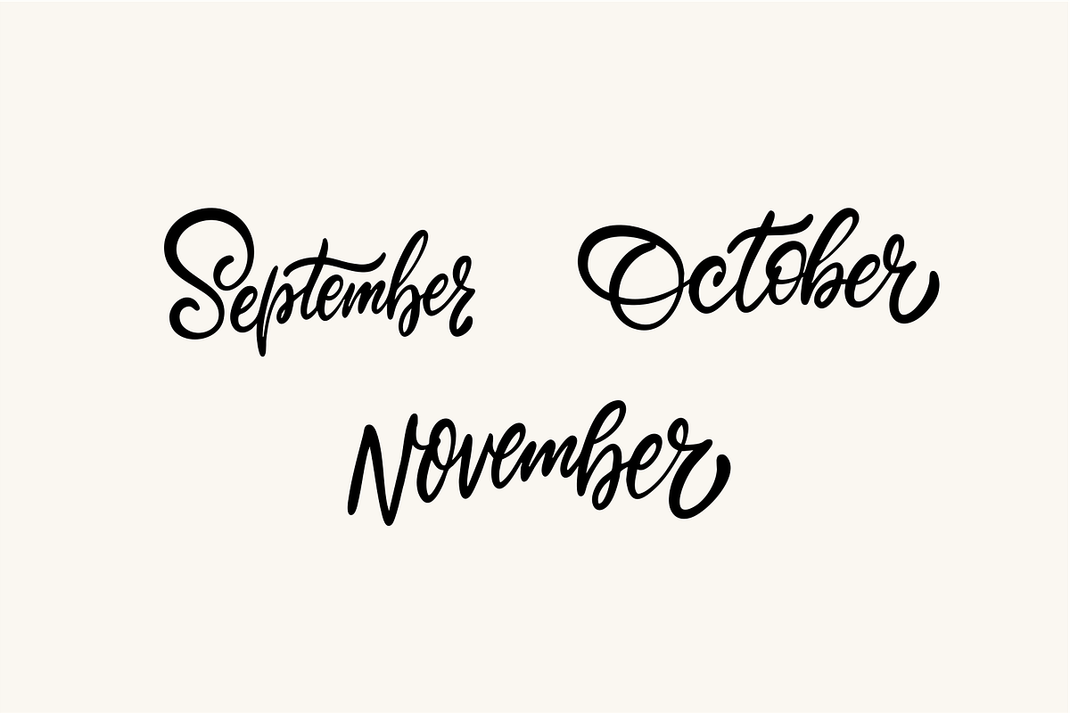 Autumn & Fall Lettering Set, a Seasonal Illustration by Oktyabr (Photo 6 of 6)