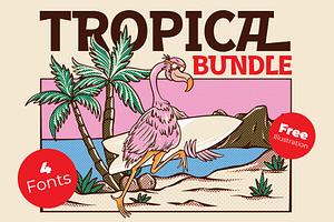 Tropical Summer Font Bundle