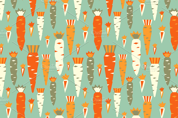 Tomatos And Carrots Patterns.