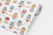 Vintage Hot air balloon pattern, a Pattern Graphic by Good Studio (Thumbnail 3 of 3)