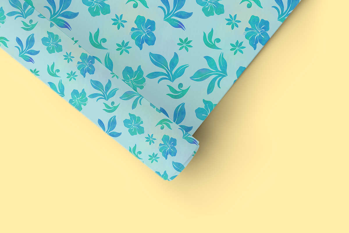 Hawaiian Flowers Seamless PatternSet, a Pattern Graphic by La Caleya patterns (Photo 3 of 5)