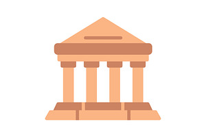 Museum Flat Icon, a Duotone Icon by Pexelpy