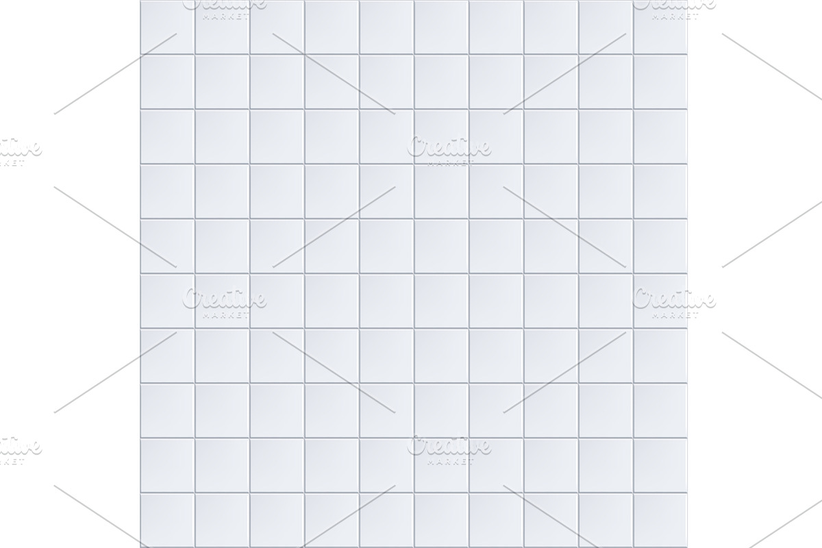 White bathroom wall seamless pattern, an Object Illustration by Frogella