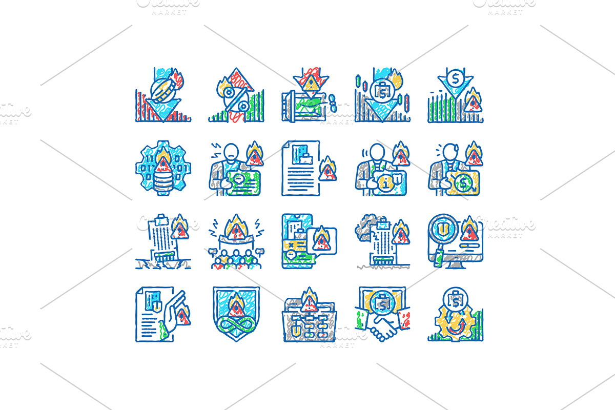 crisis management risk strategy, an Object Illustration by pikepicture