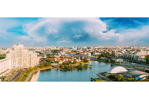 Minsk, Belarus. Elevated View Of, an Architecture Photo by Our Amazing World