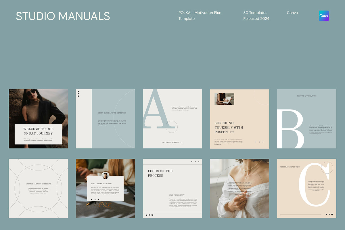 POLKA – Motivation Plan Template, a Social Media Template by Studio Manuals (Photo 3 of 8)