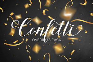 Gold confetti overlays 